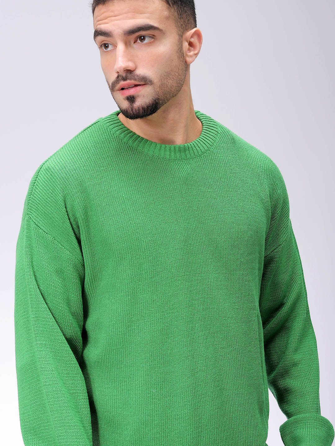 

The Indian Garage Co Men Longline Pullover, Green