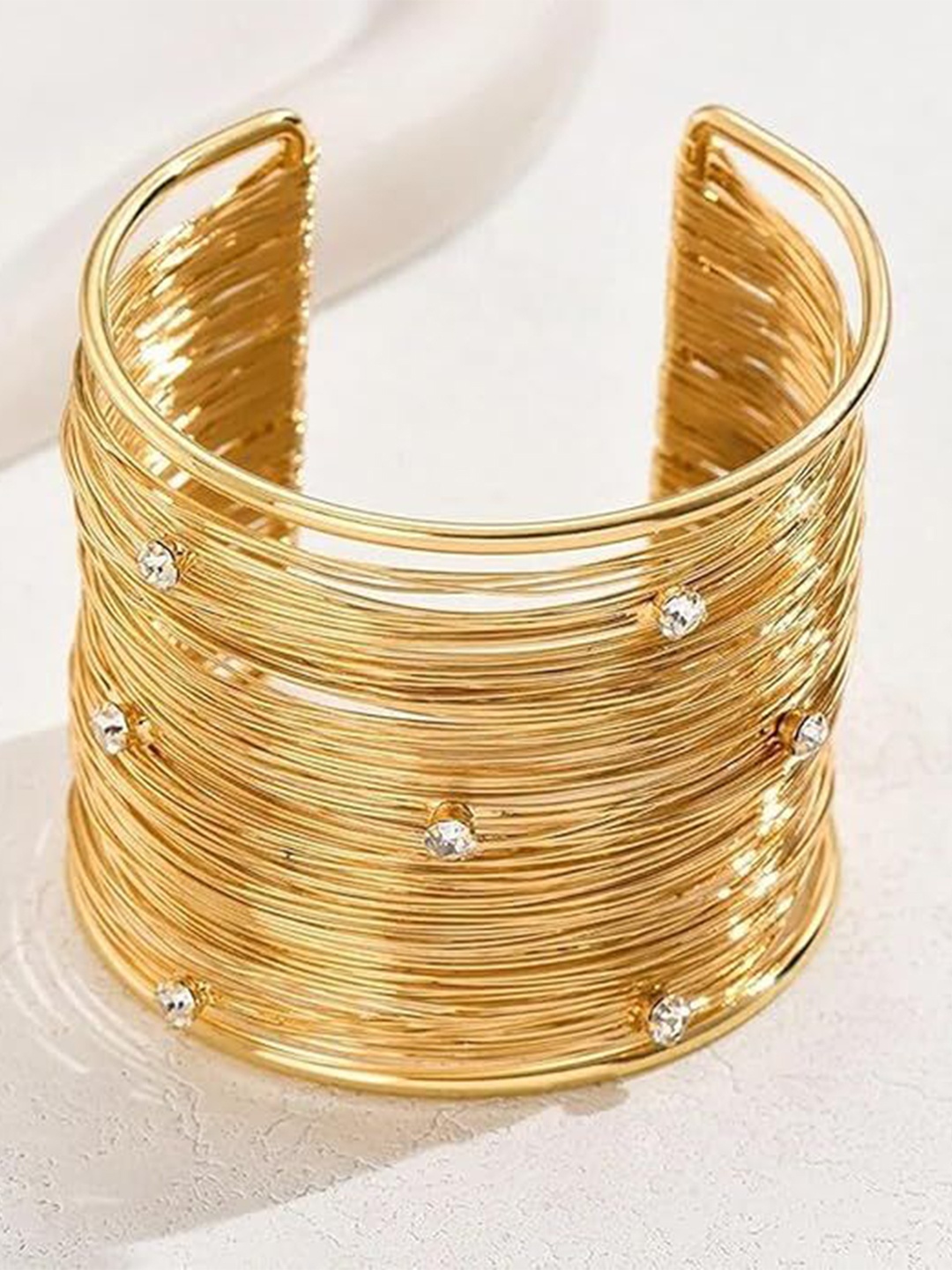 

DIVASTRI Women Antique Gold-Plated Cuff Bracelet