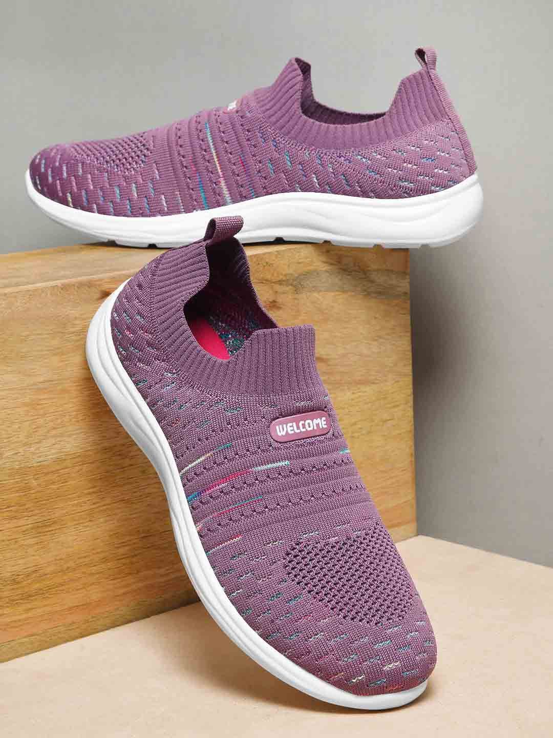 

WELCOME Women Slip-On Sneakers, Purple
