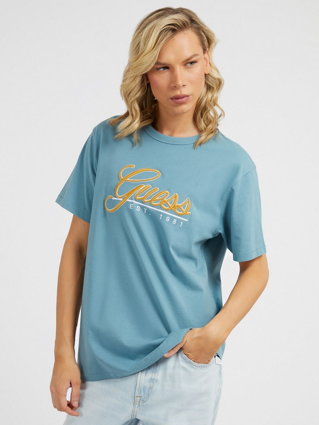 

GUESS Men Pockets T-shirt, Blue
