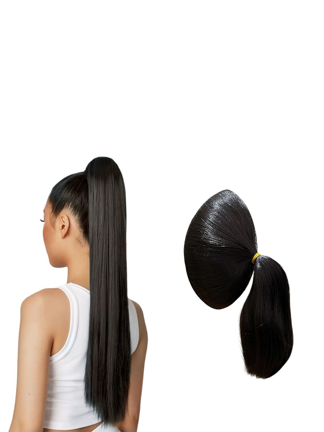 

D-Divine Ball Head Wig Wrapped With Grapefruit Peel Flower Hair Extension - 35 cm - Brown
