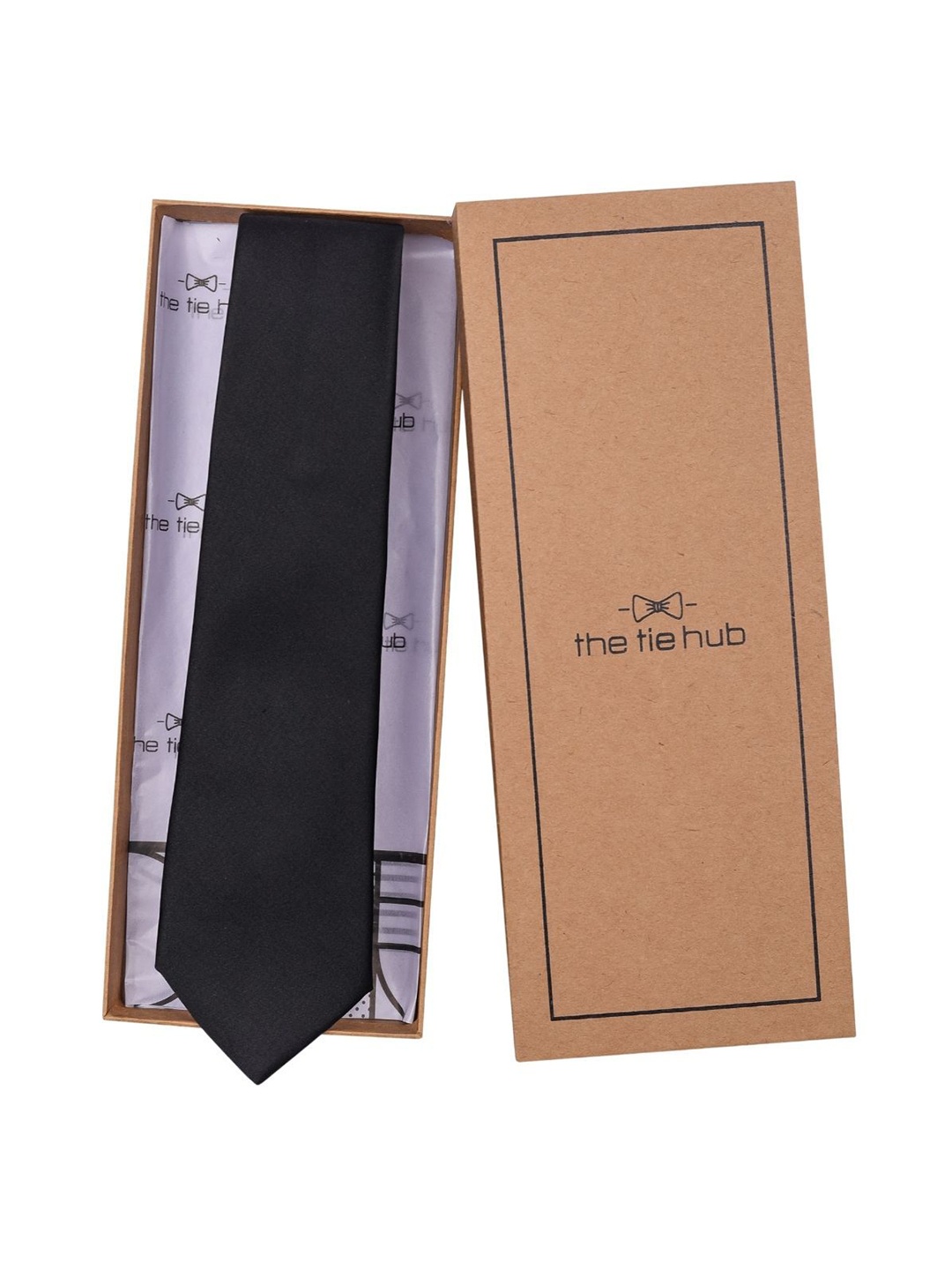 

The Tie Hub Men Skinny Tie, Black