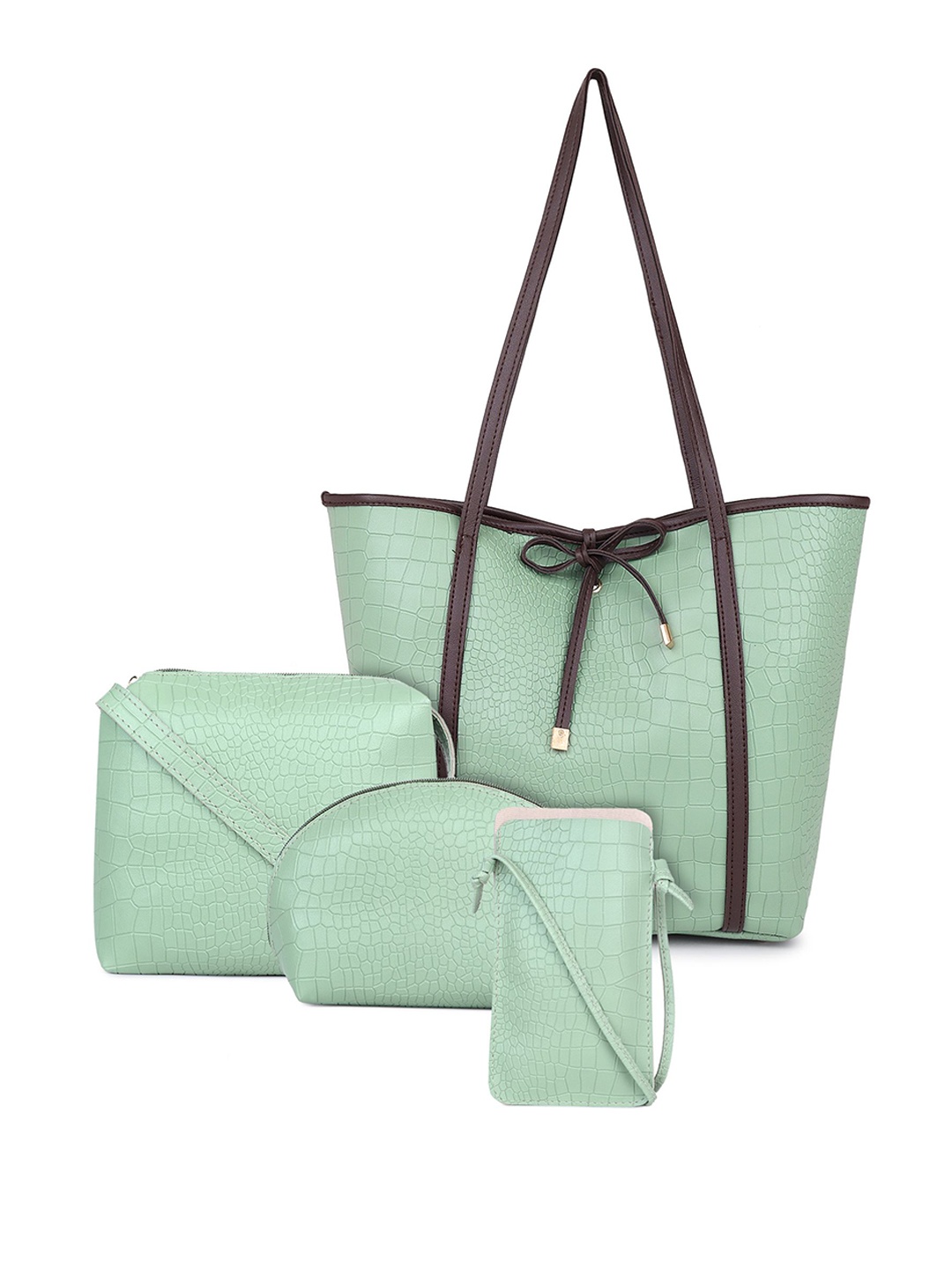 

LEGAL BRIBE PU Structured Tote Bag, Green
