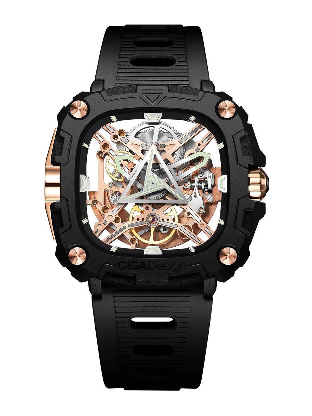 

CIGA Design Men Dial & Straps Analogue Automatic Motion Powered Watch X051-BR01-W5B, Rose gold