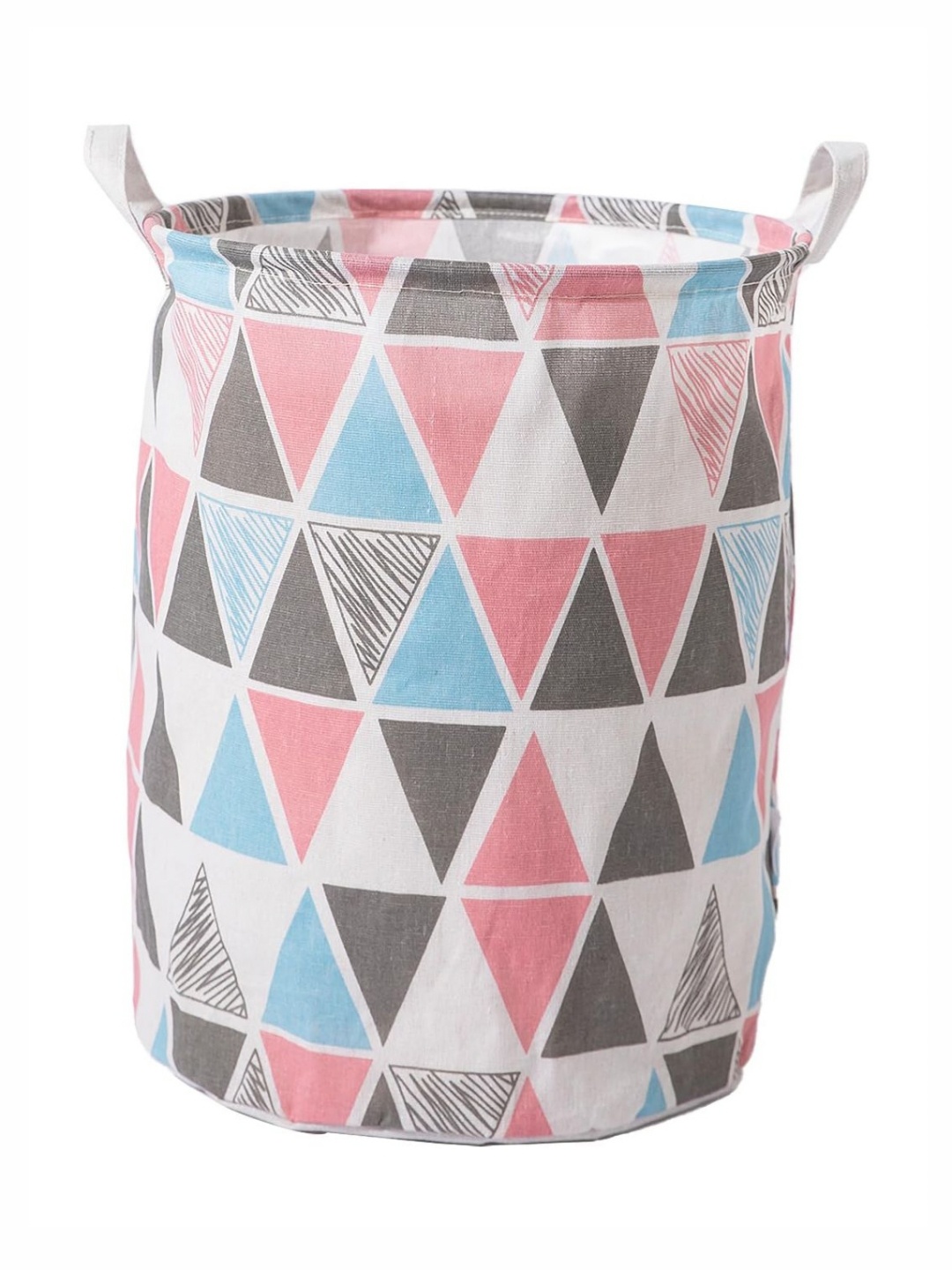 

HOKIPO White & Pink Printed Laundry Bag, Multi