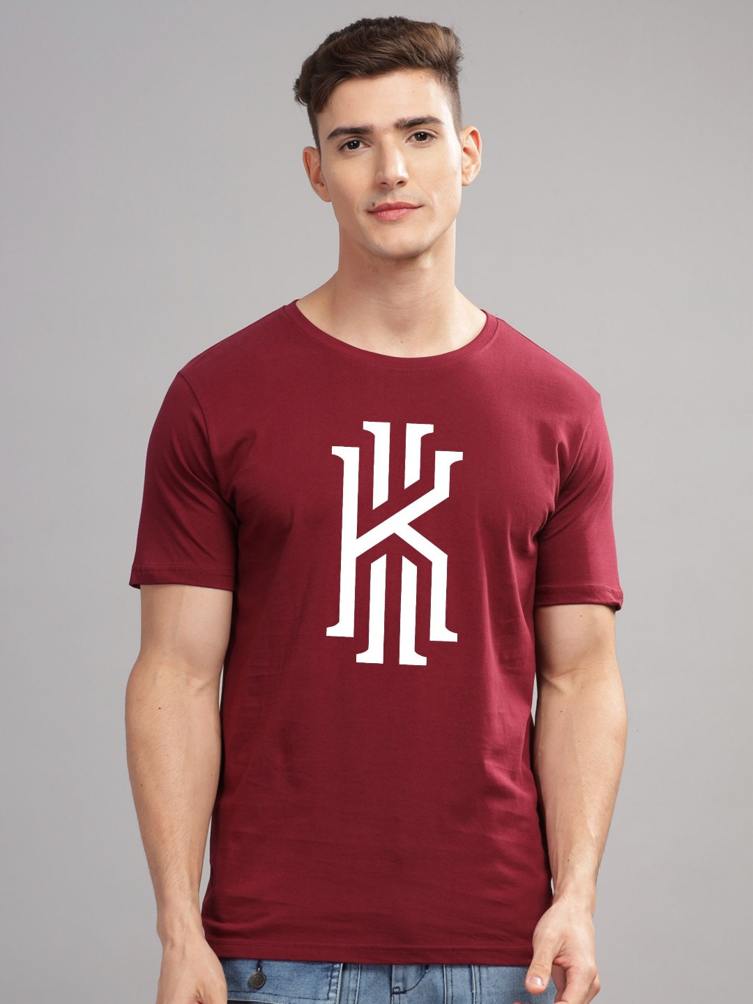 

ADRO Men Printed T-shirt, Maroon