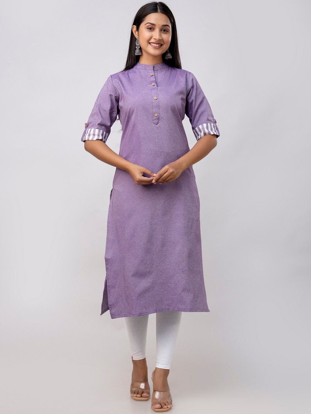 

Kairab Women Keyhole Neck Kurta, Purple