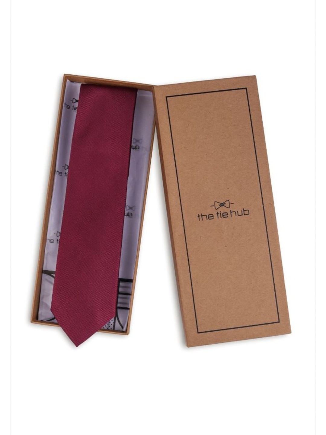 

The Tie Hub Men Skinny Tie, Maroon