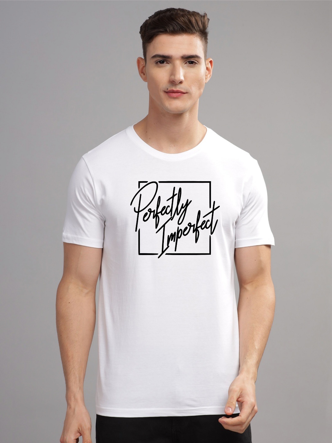 

ADRO Men Printed T-shirt, White