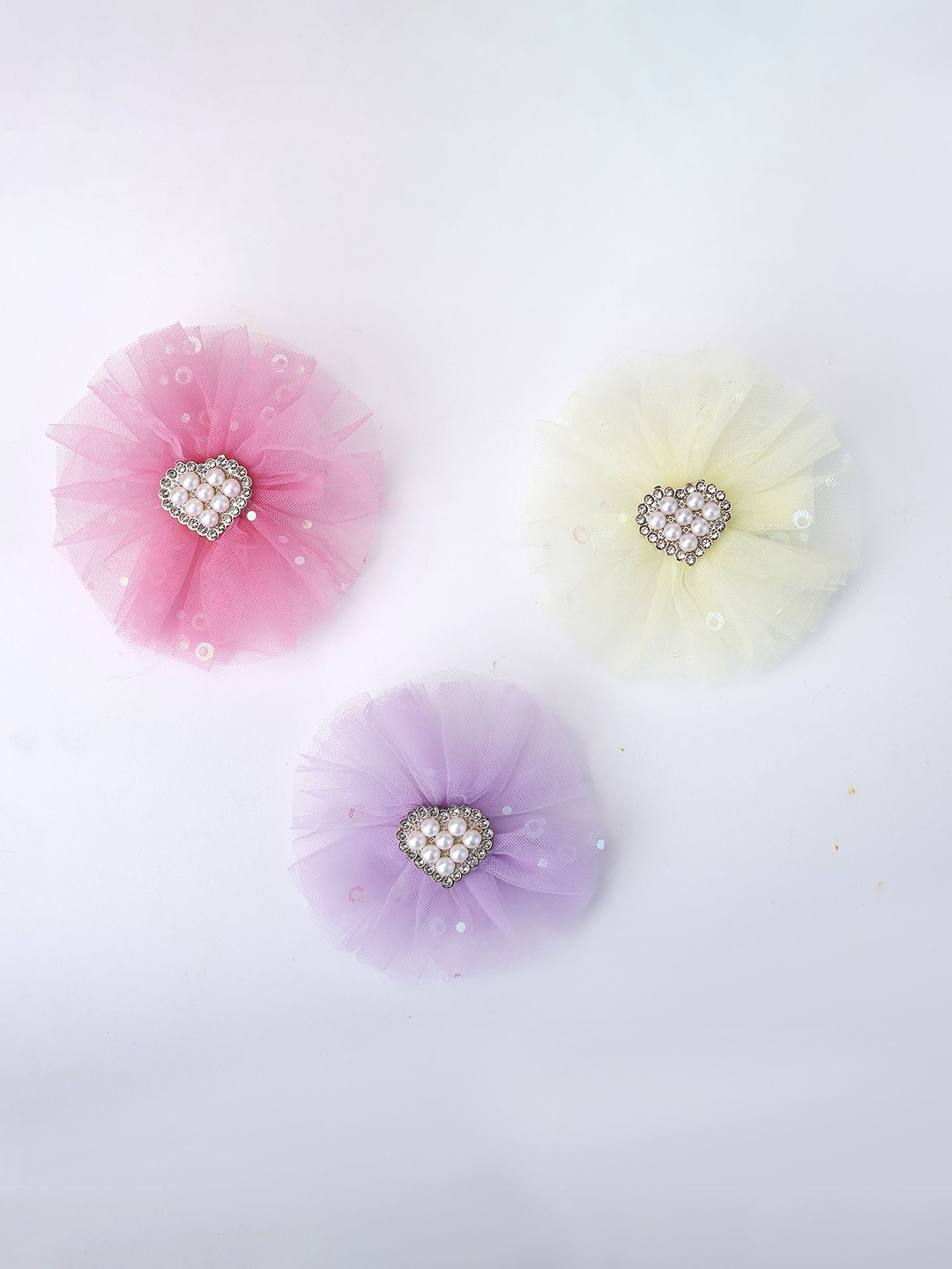 

Choko Girls Set of 3 Embellished Alligator Hair Clip, Pink