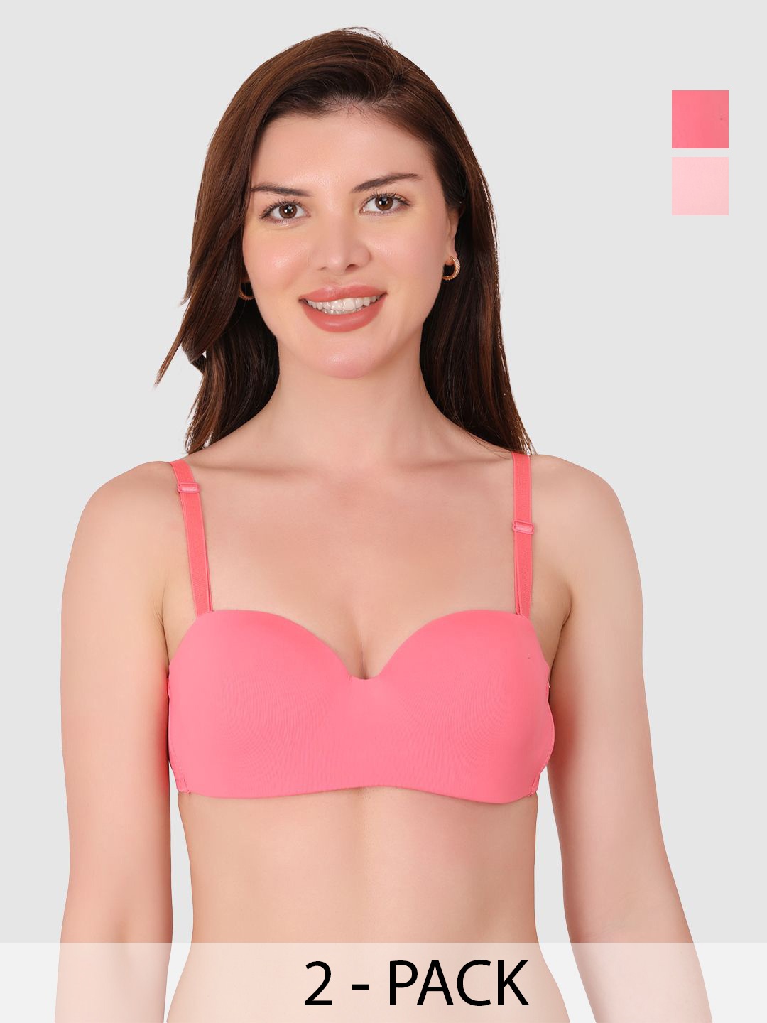 

BRACHY Bra Medium Coverage Underwired Lightly Padded, Coral