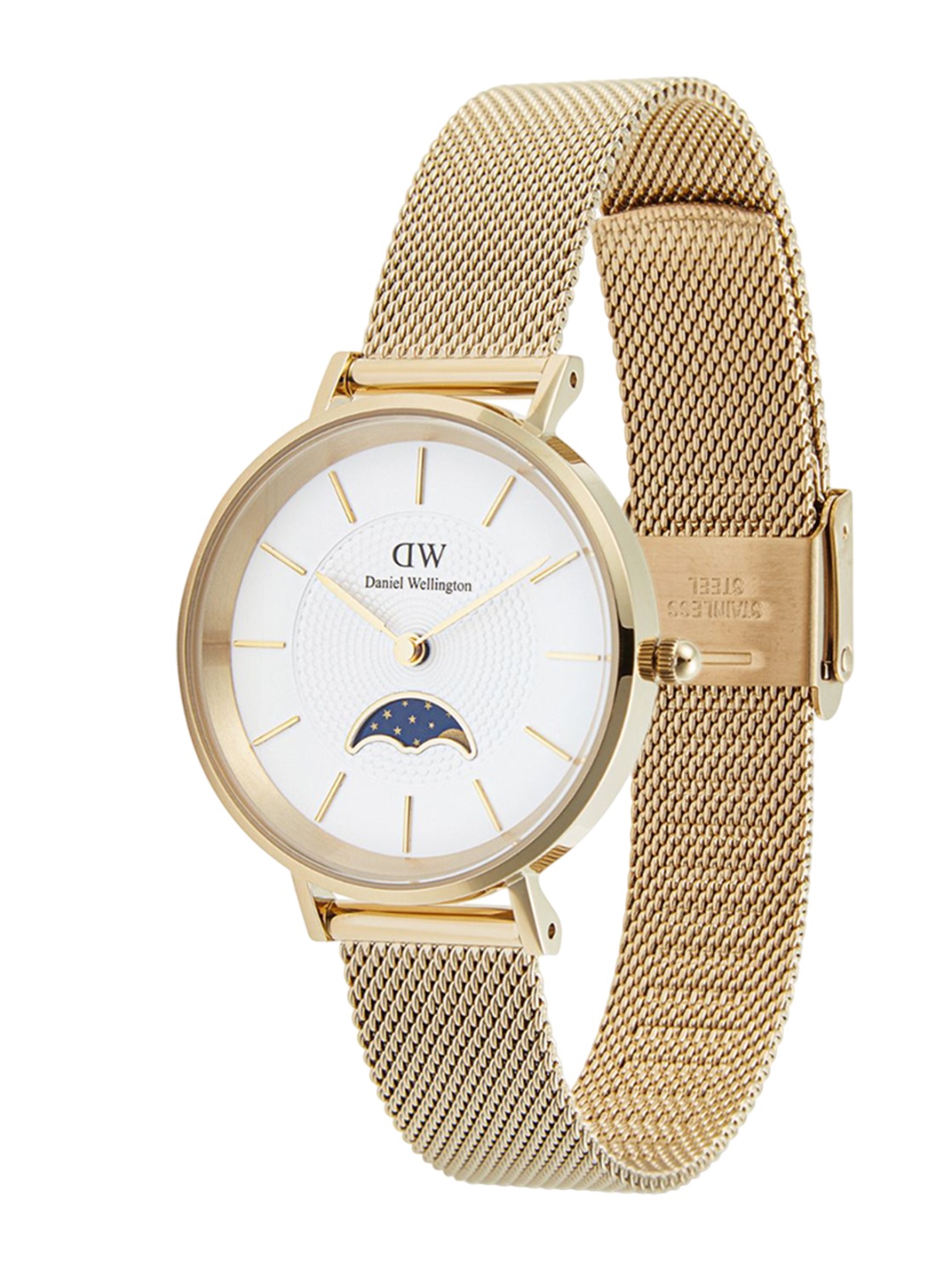 

Daniel Wellington Women Stainless Steel Bracelet Style Straps Analogue Watch DW00100771K, White