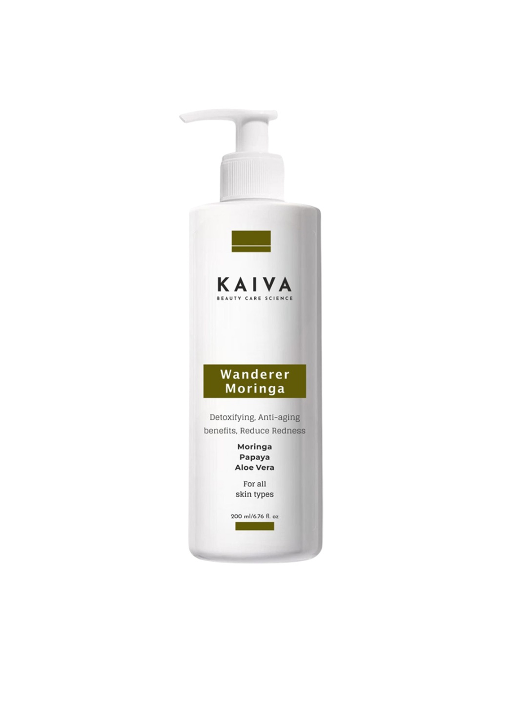 

KAIVA Wanderer Moringa Face Wash With Vitamin E For Nourishing Skin - 200 ml, Transparent