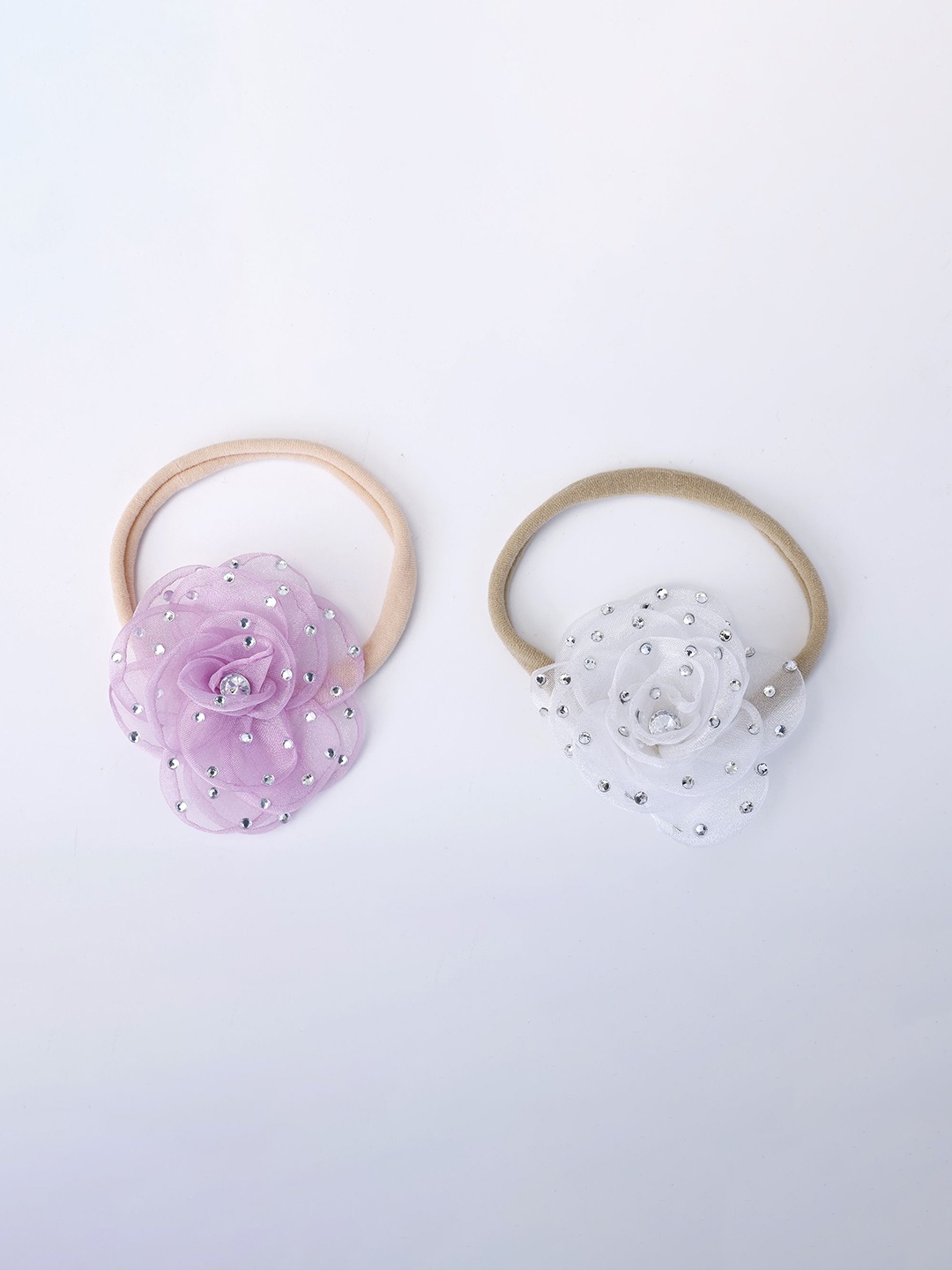 

Choko Girls Set of 2 Embellished Hairband, Purple