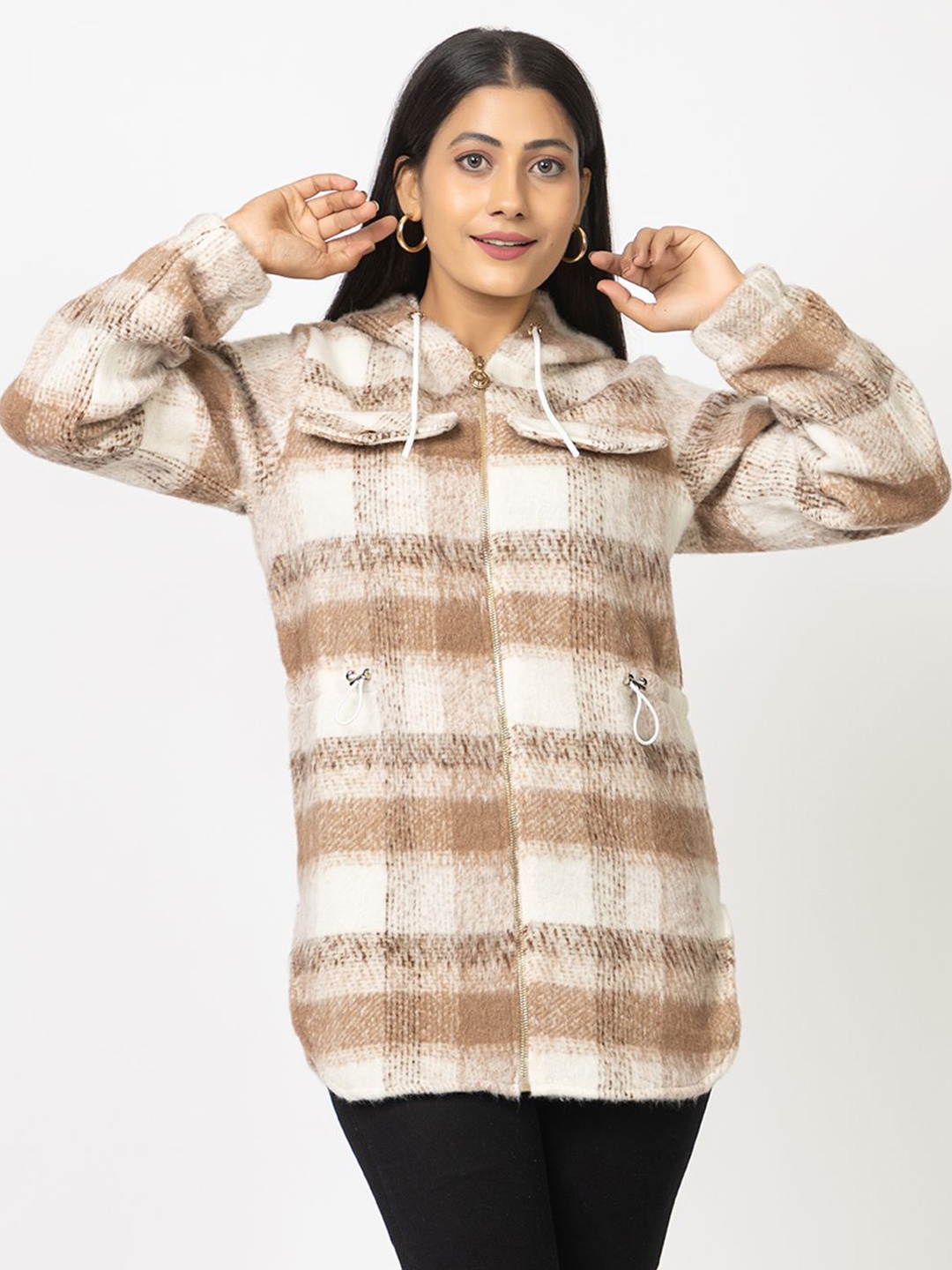 

Navsha Women Hooded Sweatshirt, Brown