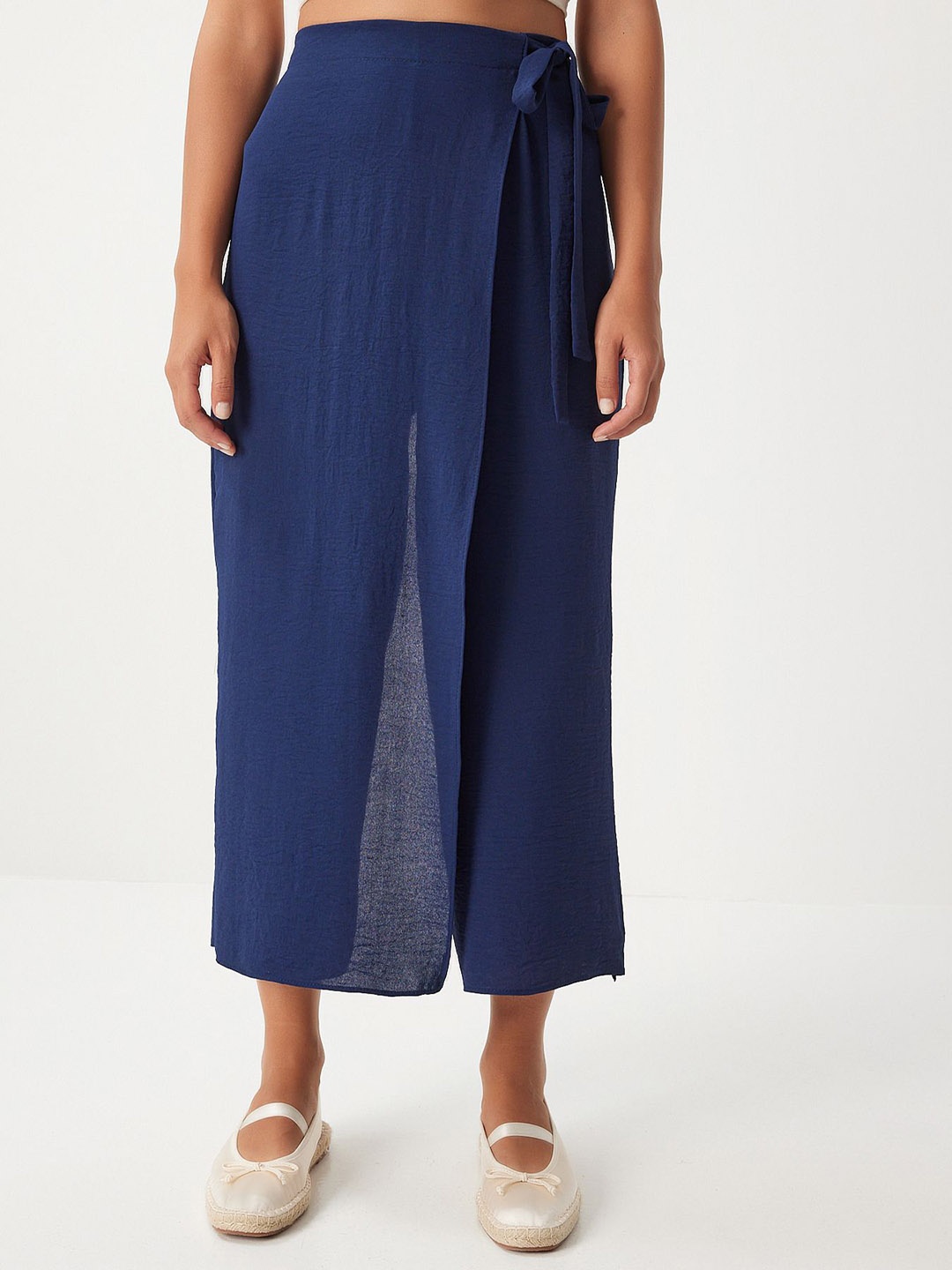 

Trendyol Women Pleated Culottes Trousers, Na
