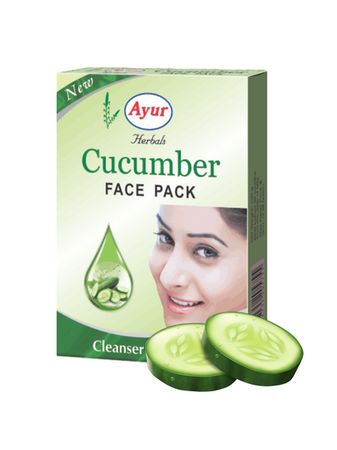 

AYUR HERBALS Set Of 4 Remove the Dead Cells Cucumber Face Pack- 100 g Each, Brown