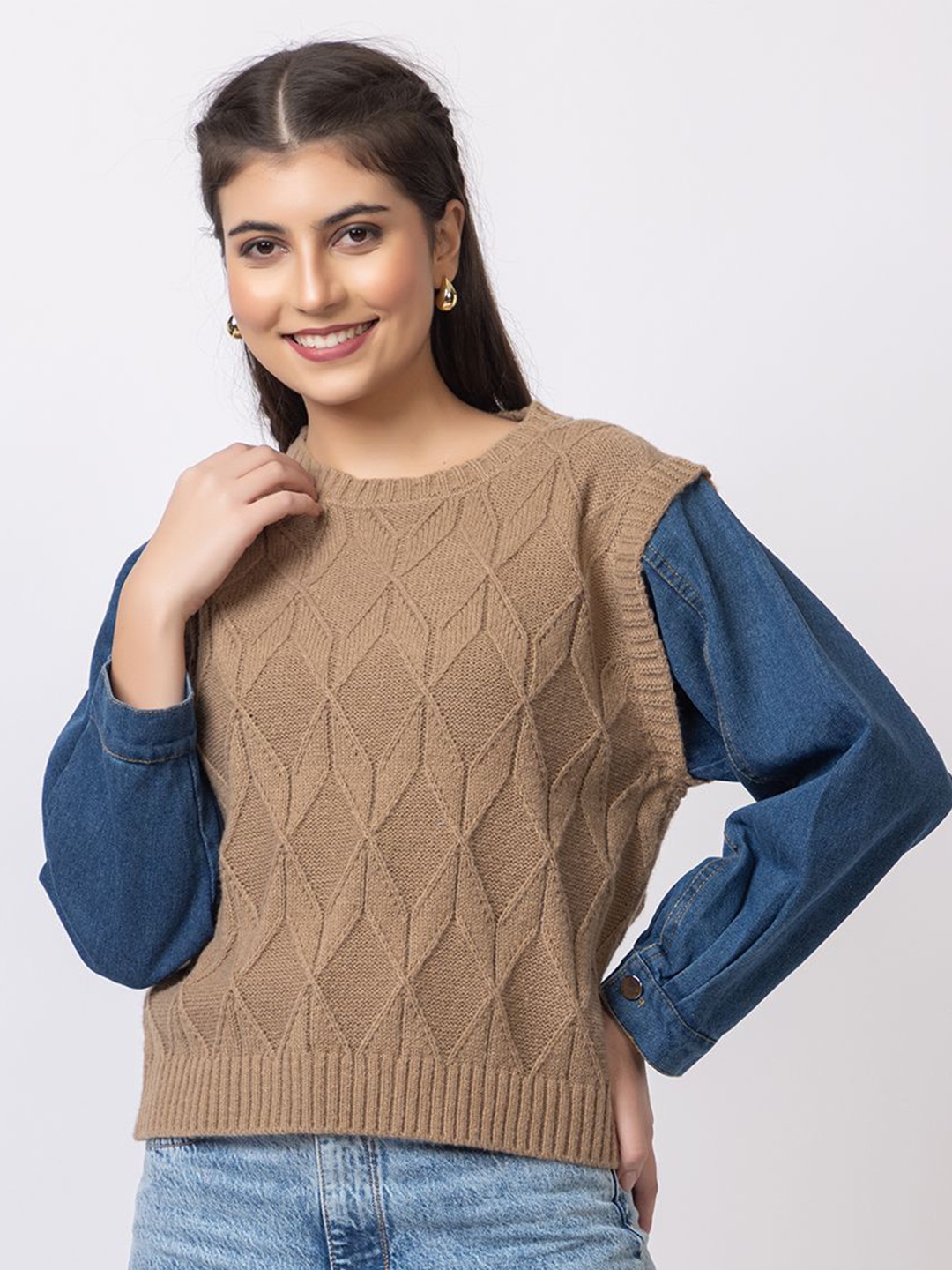 

Antiloop Women Woollen Pullover, Brown