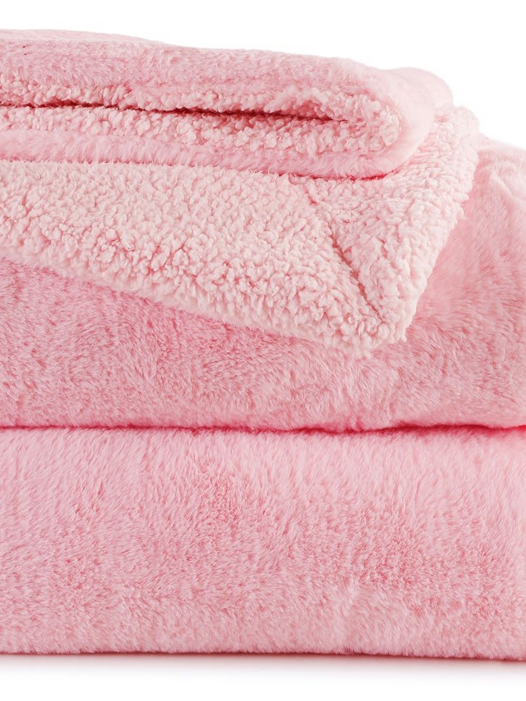 

bsb home Pink Heavy Winter 500 GSM Double Bed Blanket