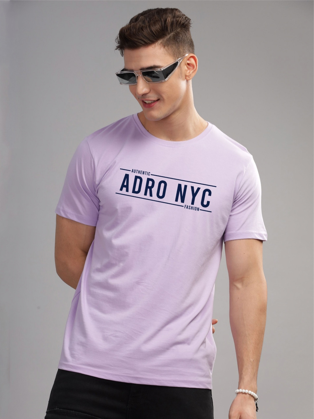 

ADRO Men Printed T-shirt, Lavender
