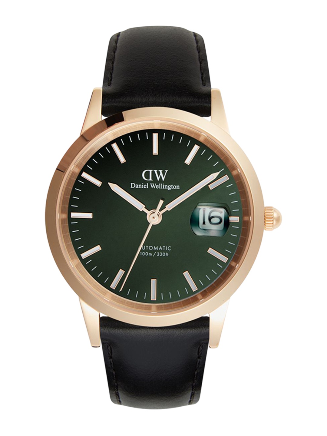 

Daniel Wellington Men Dial & Leather Straps Analogue Watch DW00100757K, Green