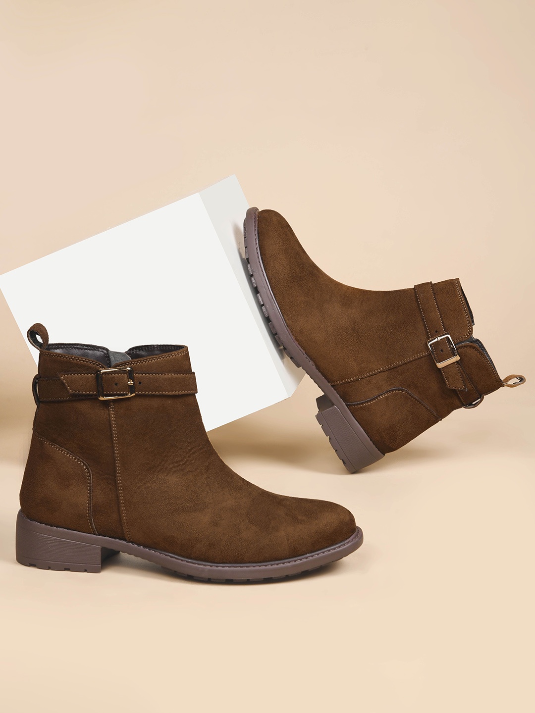 

CLOG LONDON Women Block-Heeled Regular Boots, Tan