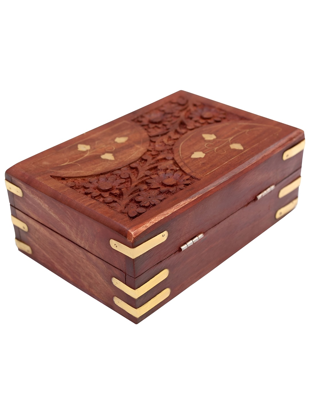 

NAYRA HANDICRAFTS Brown Self Design Regular Jewellery Organiser