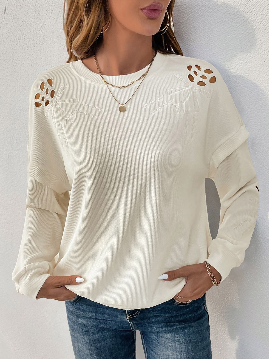 

StyleCast Extended Sleeves Top, Off white