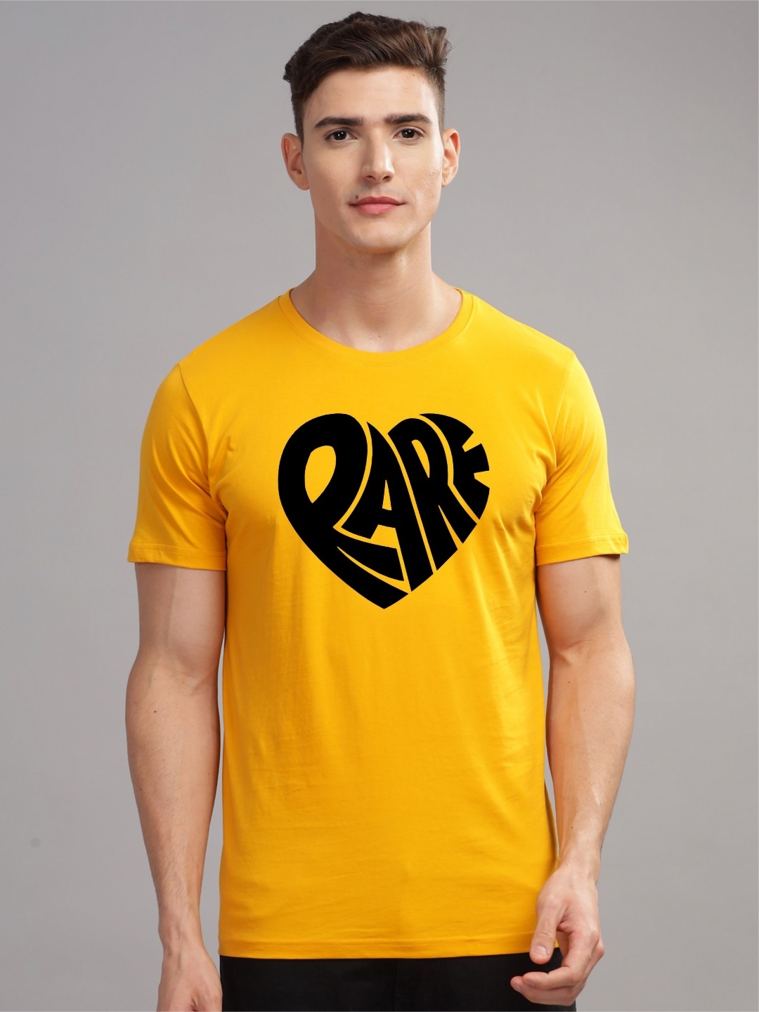 

ADRO Men Printed T-shirt, Mustard