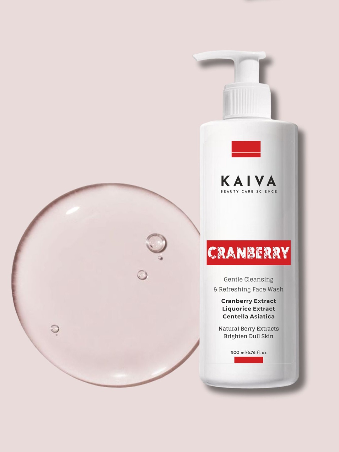 

KAIVA Cranberry Face Wash With Vitamin C For Age Defying - 200 ml, Transparent