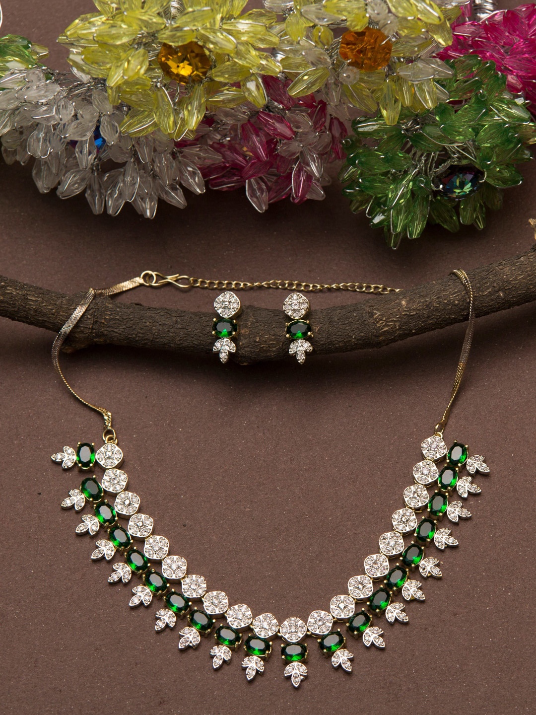 

Styled Diva Gold-Plated AD Studded Jewellery Set