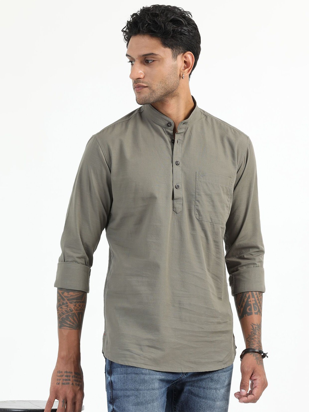 

RIGS AND RAGS Men Comfort Opaque Casual Shirt, Taupe