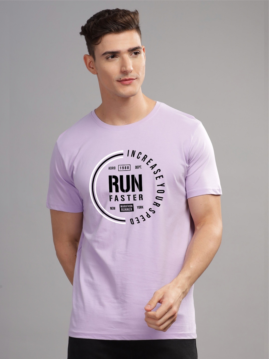 

ADRO Men Printed T-shirt, Lavender