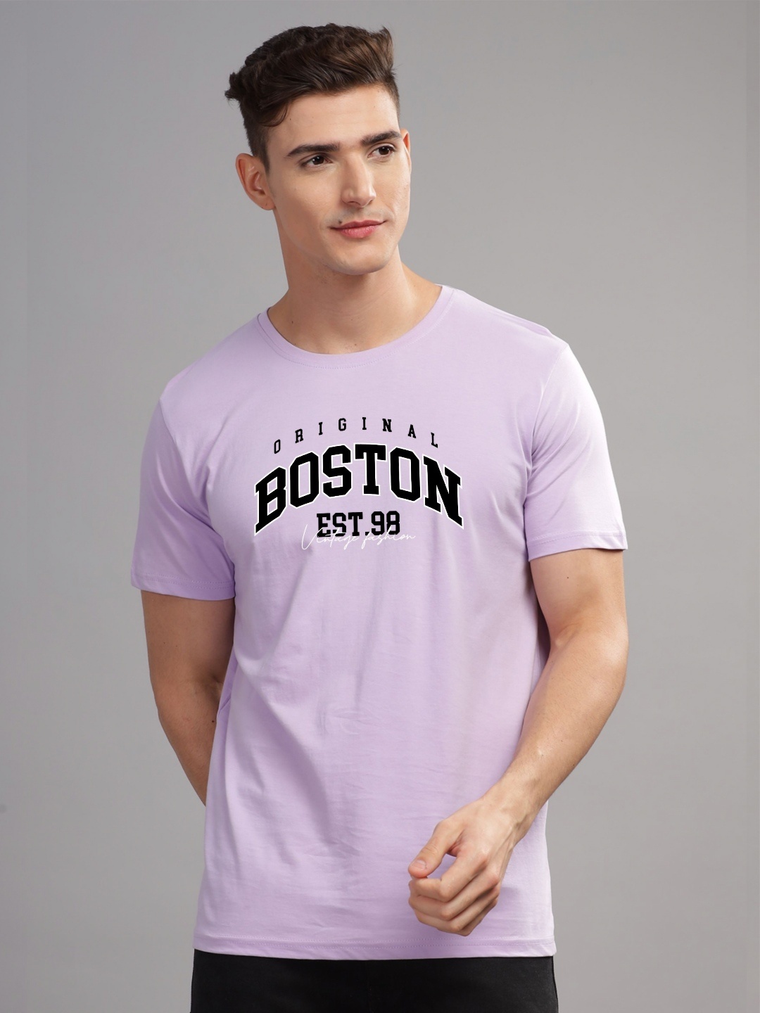 

ADRO Men Printed T-shirt, Lavender