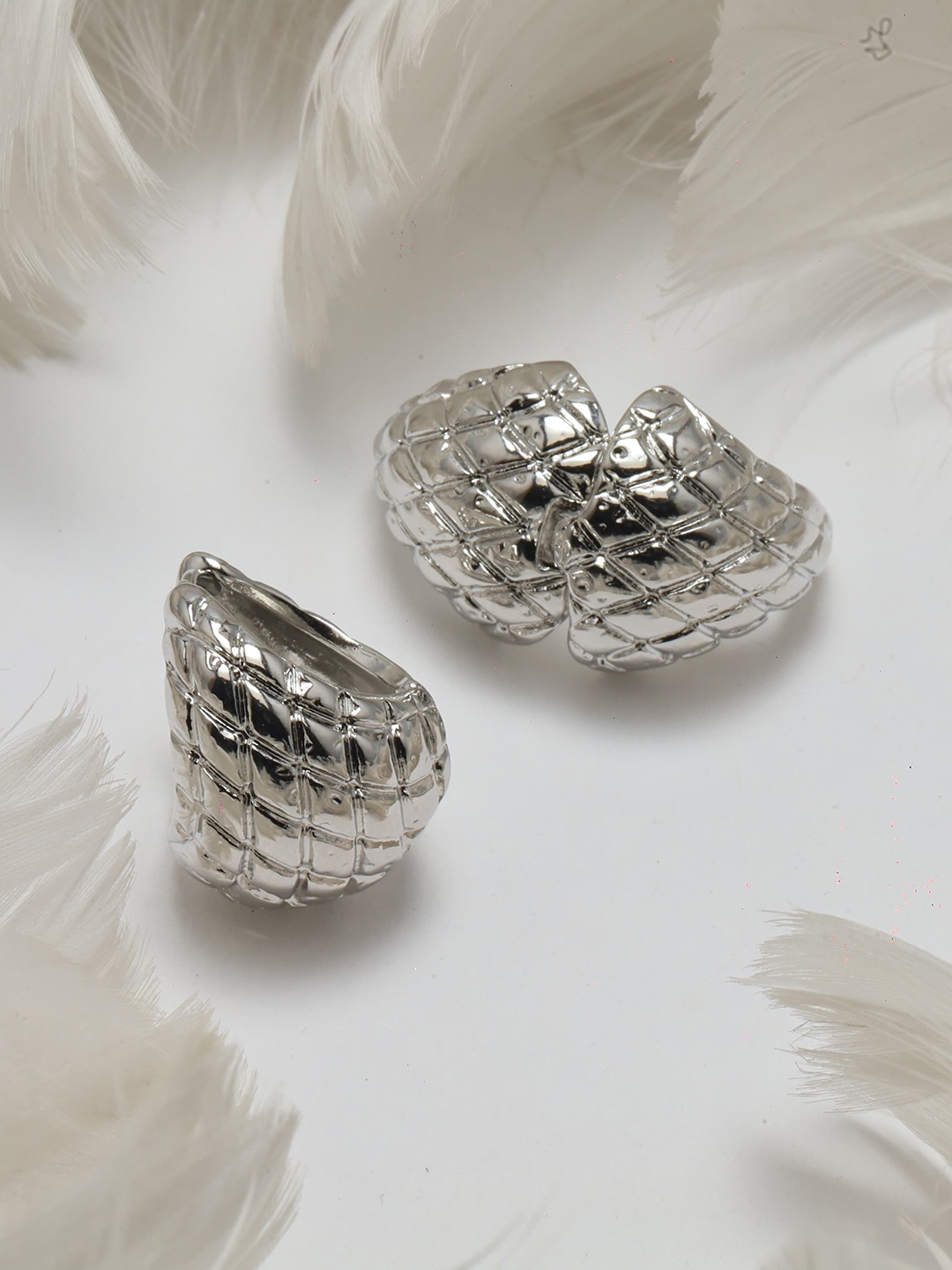 

Maansh Contemporary Stud Earrings, Silver
