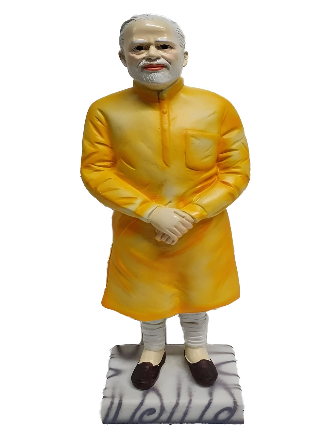 

NAYRA HANDICRAFTS Yellow & White Modi ji Figurine Showpiece