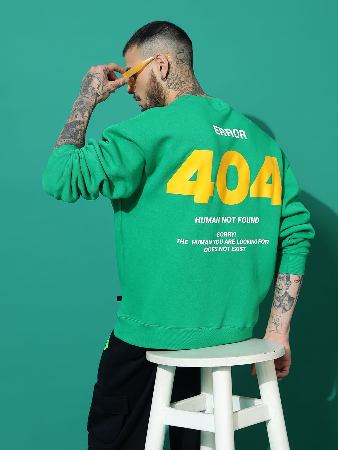

GRIFFEL Men Printed Pullover Sweatshirt, Green