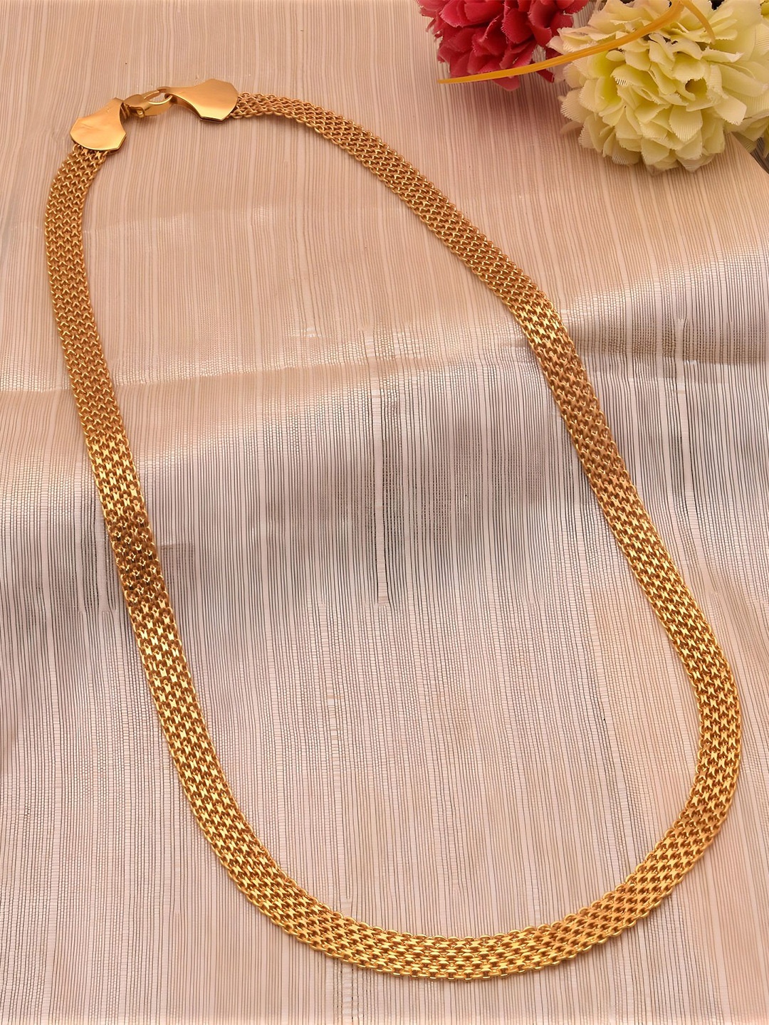 

Minprice Men Brass Gold-Plated Handcrafted Chain