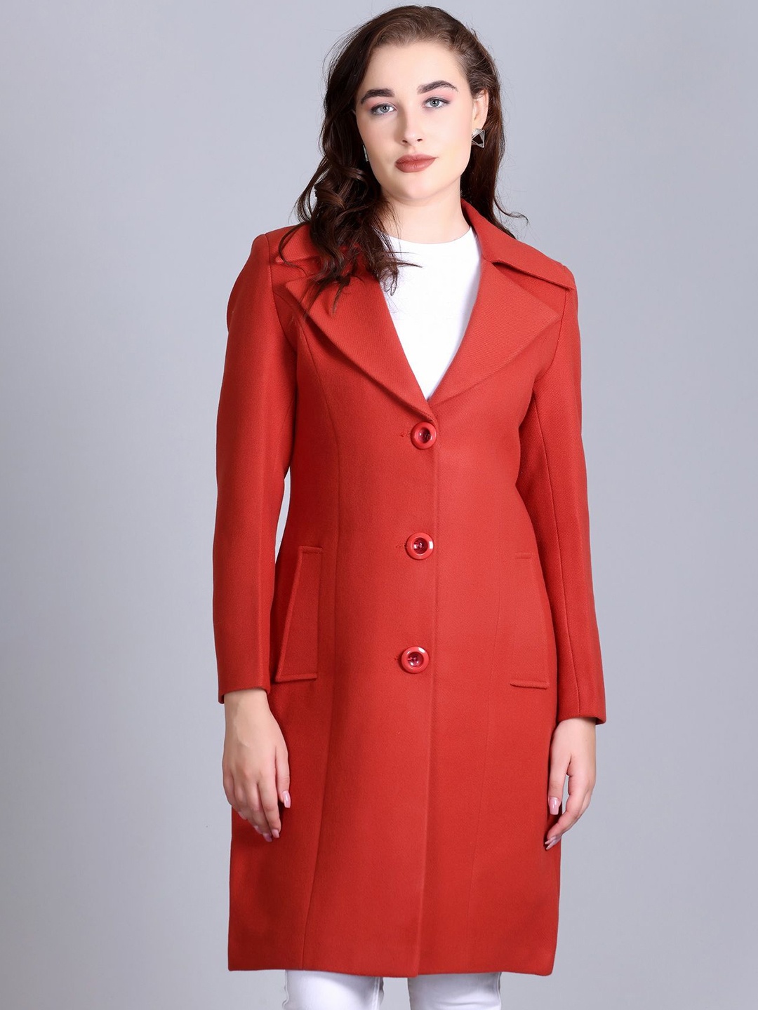 

Winter Wonders Single-Breasted Overcoat, Rust