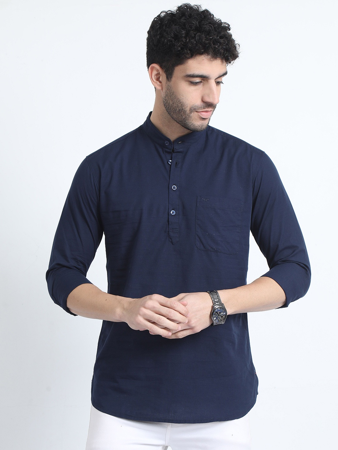 

RIGS AND RAGS Men Comfort Opaque Casual Shirt, Navy blue