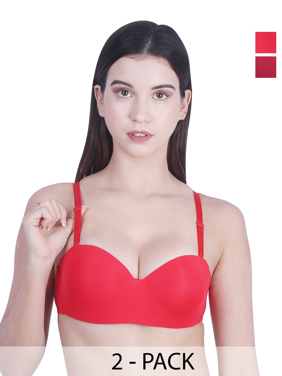 

BRACHY Bra Medium Coverage Underwired Lightly Padded, Red