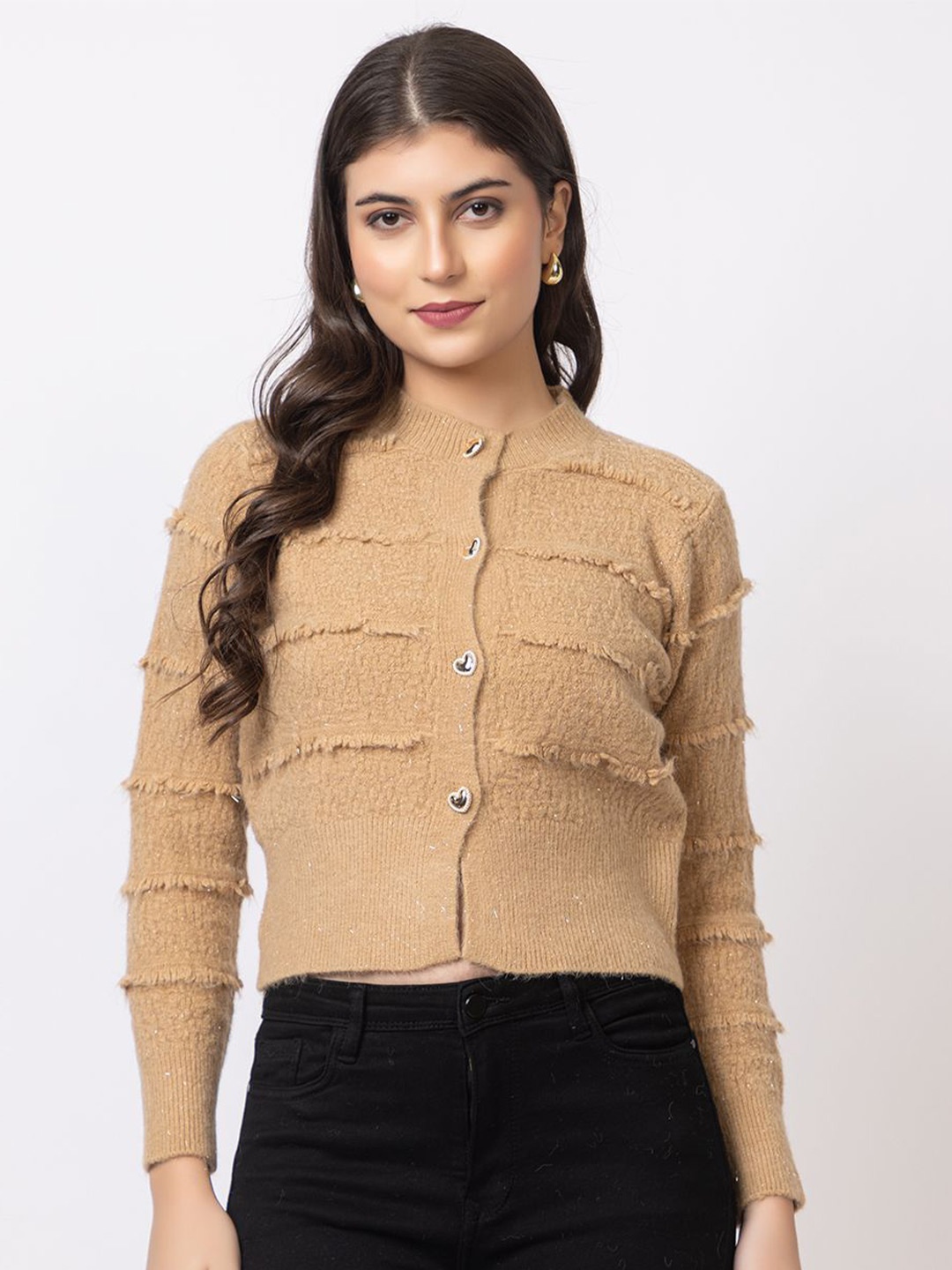 

Antiloop Women Woollen Cardigan, Beige