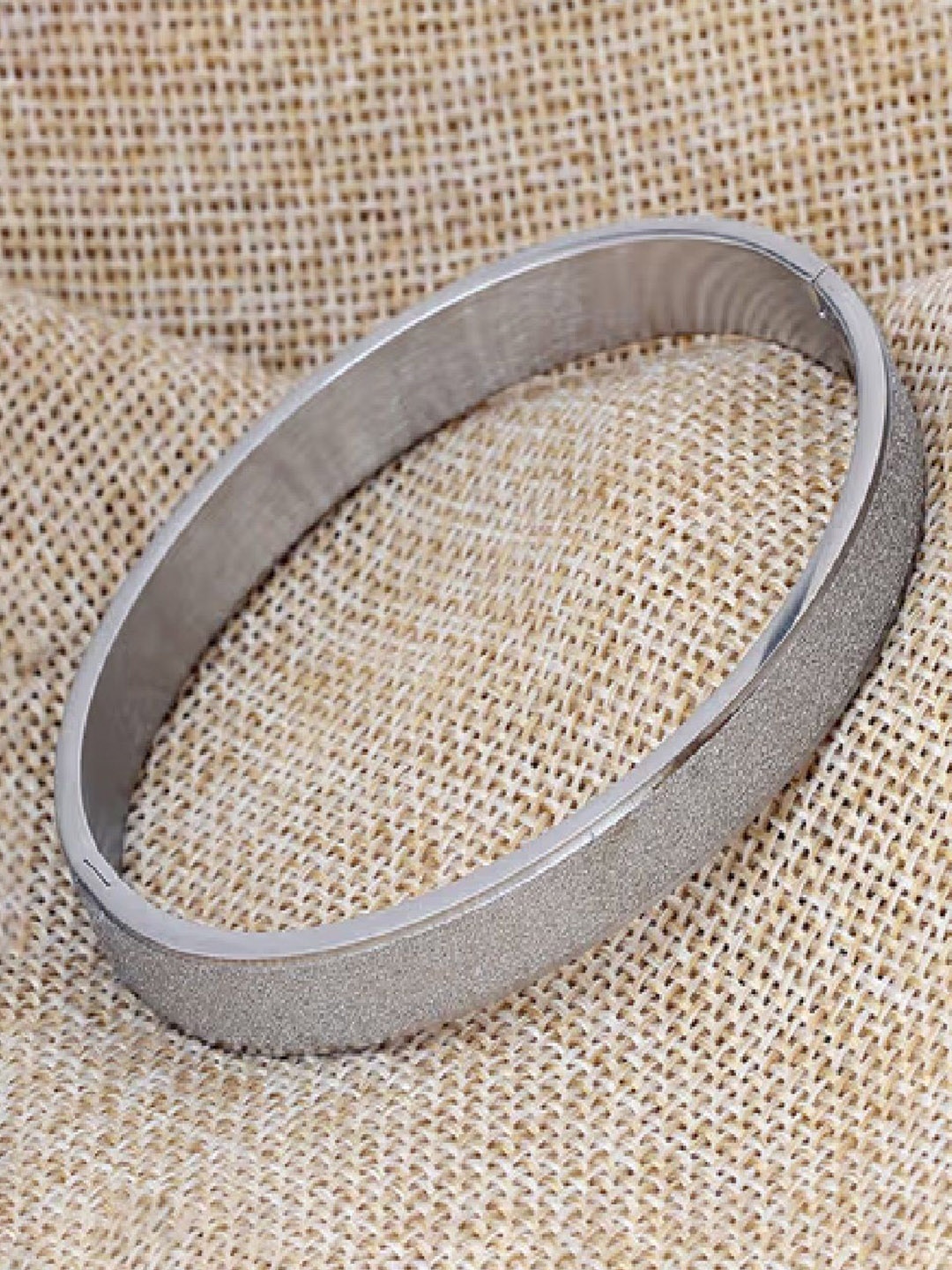 

RUHI COLLECTION Unisex Rhodium-Plated Cuff Bracelet, Silver