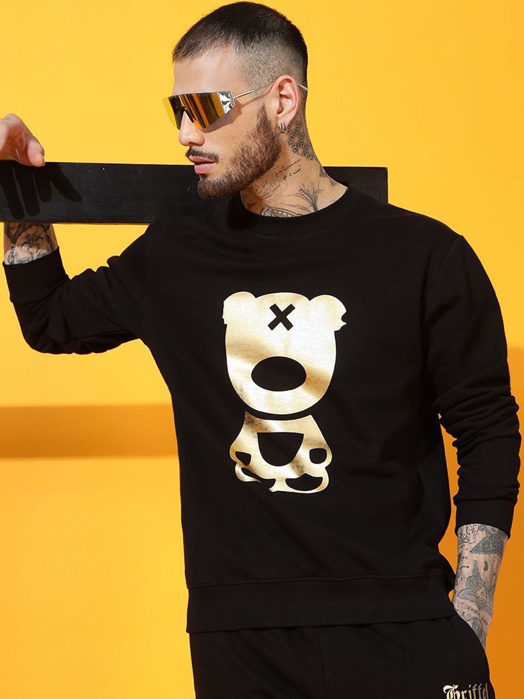 

GRIFFEL Men Printed Sweatshirt, Black