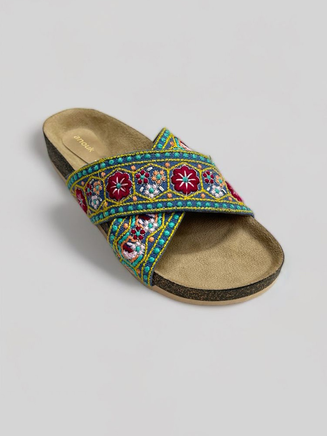 

Anouk Women Embellished Ethnic Open Toe Flats, Multi