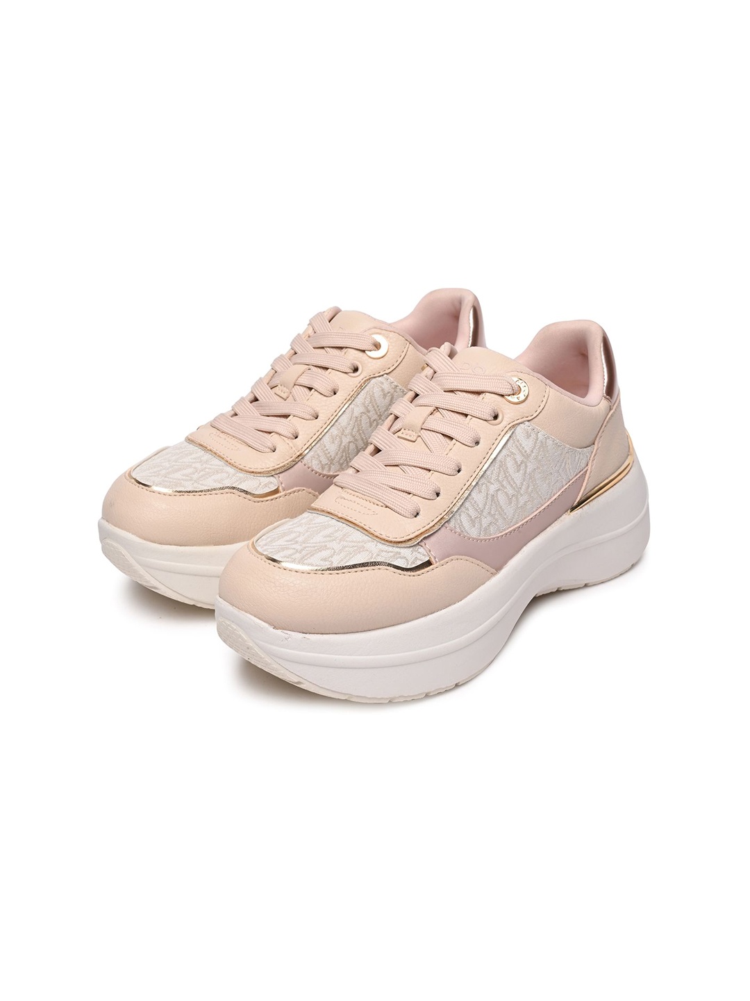 

ALDO Women Colourblocked Lace-Ups Sneakers, Pink