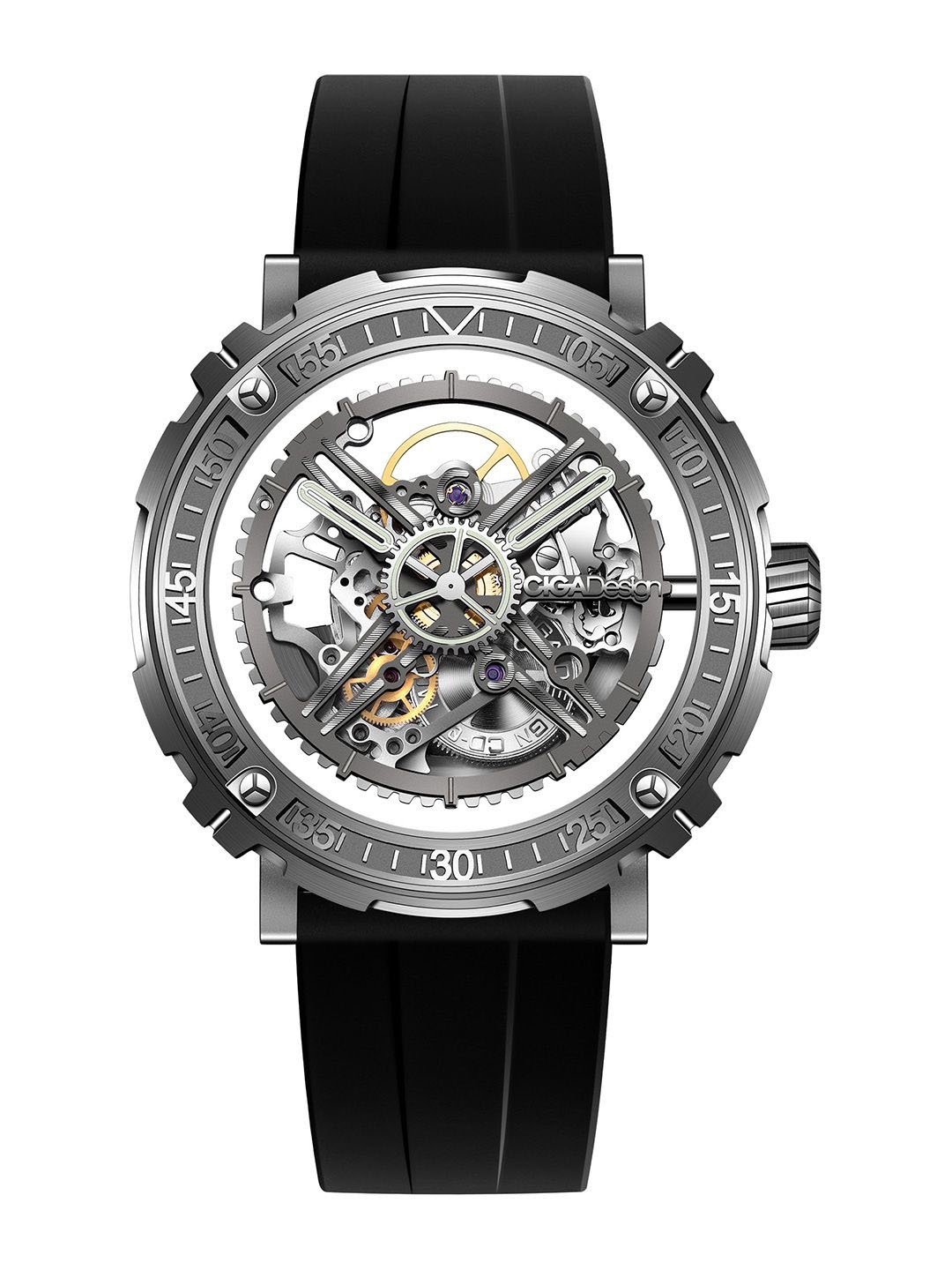 

CIGA Design Men Dial & Straps Analogue Automatic Motion Powered Watch M051-SS01-W6B, Silver
