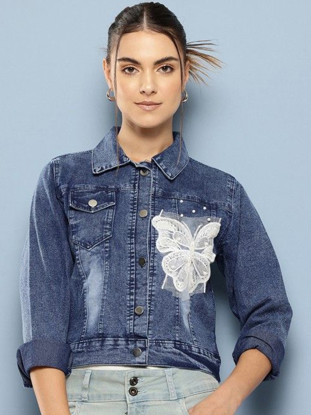 

BAESD Women Cotton Lightweight Fashion Jacket, Navy blue