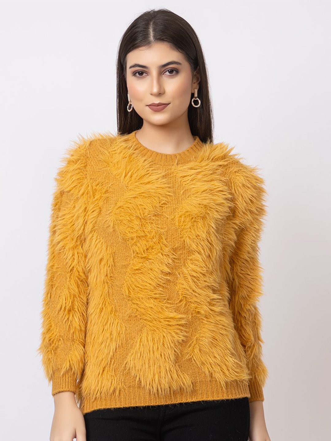 

Antiloop Women Woollen Pullover, Mustard