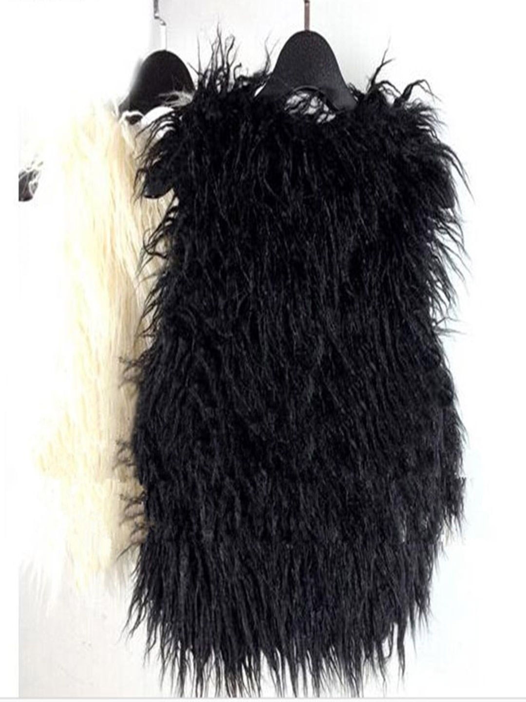 

Xsole Kids Faux Fur Sleeveless Coat, Black